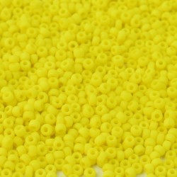 ROUND ROCAILLE 11/0 Opaque Yellow Frosted 404F ROUND ROCAILLE 11/0 Opaque Yellow Frosted 404F