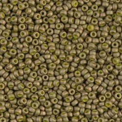 ROUND ROCAILLE 8/0  Matted Opaque Golden Olive Luster 2032 ROUND ROCAILLE 8/0  Matted Opaque Golden Olive Luster 2032