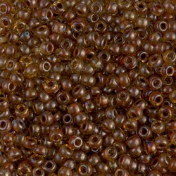ROUND ROCAILLE 8/0  PICASSO BROWN TRANSPARENT 4501 ROUND ROCAILLE 8/0  PICASSO BROWN TRANSPARENT 4501
