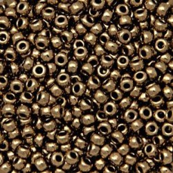 ROUND ROCAILLE 8/0  Galvanized Bronze 457 ROUND ROCAILLE 8/0  Galvanized Bronze 457