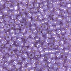 ROUND ROCAILLE 8/0 Lilac Silver Lined Alabaster 574 ROUND ROCAILLE 8/0 Lilac Silver Lined Alabaster 574