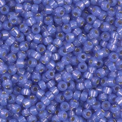 ROUND ROCAILLE 8/0 Violet Silver Lined Alabaster 649 ROUND ROCAILLE 8/0 Violet Silver Lined Alabaster 649