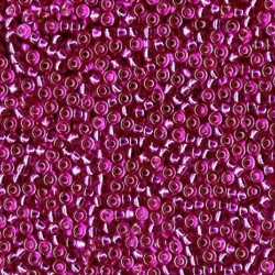 ROUND ROCAILLE 8/0 Silverline Fuchsia 1340 ROUND ROCAILLE 8/0 Silverline Fuchsia 1340