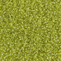 ROUND ROCAILLE 8/0 Chartreuse Silverline 14 ROUND ROCAILLE 8/0 Chartreuse Silverline 14
