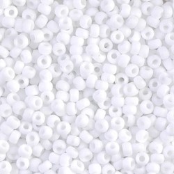 ROUND ROCAILLE 11/0 Opaque White Matted 402F ROUND ROCAILLE 11/0 Opaque White Matted 402F