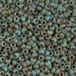 ROUND ROCAILLE 8/0  PICASSO OPAQUE SEAFOAM GREEN 4514 ROUND ROCAILLE 8/0  PICASSO OPAQUE SEAFOAM GREEN 4514