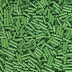 Bugles #2 - 6 x 1,7 mm Opaque Green 411 Bugles #2 - 6 x 1,7 mm Opaque Green 411