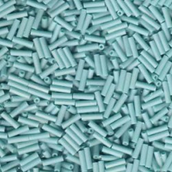 Bugles #2 - 6 x 1,7 mm Opaque Turquoise Green Matted 412FR Bugles #2 - 6 x 1,7 mm Opaque Turquoise Green Matted 412FR