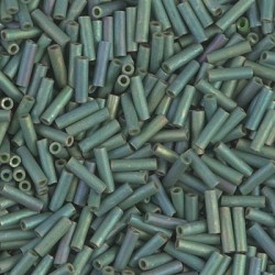 Bugles #2 - 6 x 1,7 mm   Matted Metallic Sage Green Luster 2031 Bugles #2 - 6 x 1,7 mm   Matted Metallic Sage Green Luster 2031