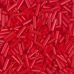Bugles #2 - 6 x 1,7 mm Opaque Red 408 Bugles #2 - 6 x 1,7 mm Opaque Red 408