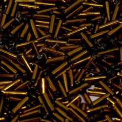 Bugles #2 - 6 x 1,7 mm Topaz Silver Lined 5 Bugles #2 - 6 x 1,7 mm Topaz Silver Lined 5