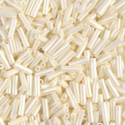Bugles #2 - 6 x 1,7 mm Cream Ceylon 594 Bugles #2 - 6 x 1,7 mm Cream Ceylon 594