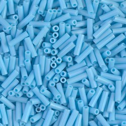 Bugles #2 - 6 x 1,7 mm Opaque Turquoise Blue Matted AB 413FR Bugles #2 - 6 x 1,7 mm Opaque Turquoise Blue Matted AB 413FR