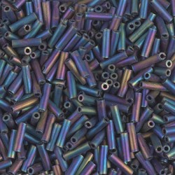Bugles #2 - 6 x 1,7 mm Matted Multi Iris 401FR Bugles #2 - 6 x 1,7 mm Matted Multi Iris 401FR