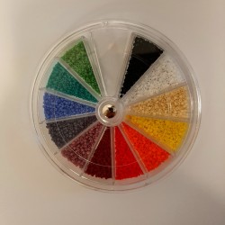 DELICA ROUND 11/0 (1,6mm) Set 12 Opaque Colours Frosted ( matted ) DELICA ROUND 11/0 (1,6mm) Set 12 Opaque Colours Frosted ( matted )
