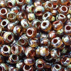 ROUND ROCAILLE 6/0 PICASSO TRANSPARENT LIGHT SMOKY TOPAZ 4505 8,5g ROUND ROCAILLE 6/0 PICASSO TRANSPARENT LIGHT SMOKY TOPAZ 4505 8,5g