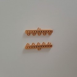 Zamak Terminal with 5 Rings Gold Plated Zamak Terminal with 5 Rings Gold Plated