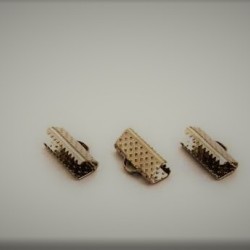 Crimp Ribbon End 15mm Brass Antique Crimp Ribbon End 15mm Brass Antique