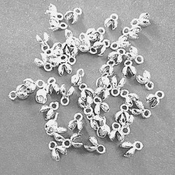 BEAD TIP ( CALOTTE ) 5mm Silver Plated BEAD TIP ( CALOTTE ) 5mm Silver Plated