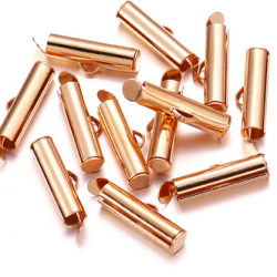 Brass Sliding Terminal 20x4mm Rose Gold Colour Brass Sliding Terminal 20x4mm Rose Gold Colour