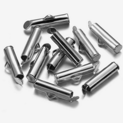 Brass Sliding Terminal 20x4mm Rhodium Plated Brass Sliding Terminal 20x4mm Rhodium Plated