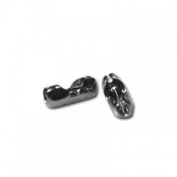 Ball Chain Clasp 2mm Gunmetal  Ball Chain Clasp 2mm Gunmetal