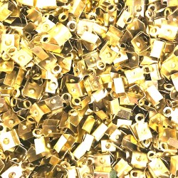 BRASS FOLD OVER END 5X9 mm Gold Colour BRASS FOLD OVER END 5X9 mm Gold Colour