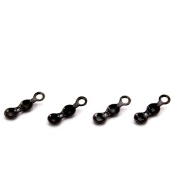 BRASS BEAD TIP ( CALOTTE ) 4mm Black BRASS BEAD TIP ( CALOTTE ) 4mm Black