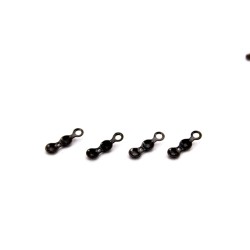 BRASS BEAD TIP ( CALOTTE ) 4mm Black BRASS BEAD TIP ( CALOTTE ) 4mm Black