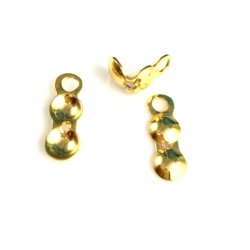 BRASS BEAD TIP ( CALOTTE ) 4mm Gold Colour BRASS BEAD TIP ( CALOTTE ) 4mm Gold Colour