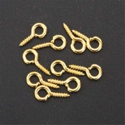Screw Eyelet 8X4mm Gold Colour Screw Eyelet 8X4mm Gold Colour