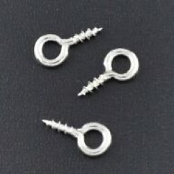 Screw Eyelet 11X5 mm Silver Plated Screw Eyelet 11X5 mm Silver Plated