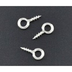 Screw Eyelet 11X5 mm Silver Plated Screw Eyelet 11X5 mm Silver Plated
