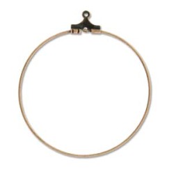 Brass Earring Round Copper Antique - 40mm Brass Earring Round Copper Antique - 40mm