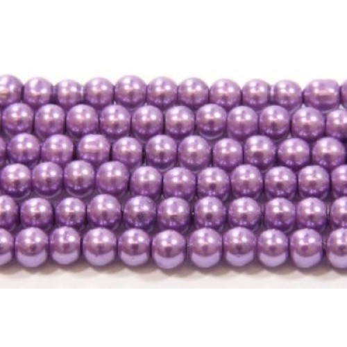 GLASS PEARLS Lilac 4 mm 50 g