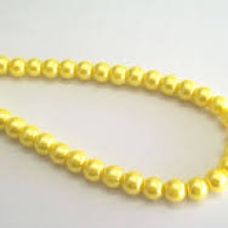 GLASS PEARLS Yellow 4mm 50 g