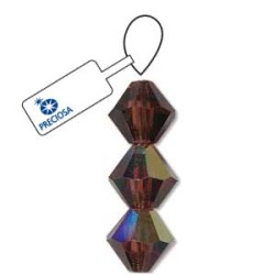 БИКОН 4 мм, 31 бр./ връзка СВЕТЛО ВИНЕНО AB ( БУРГУНДИ)