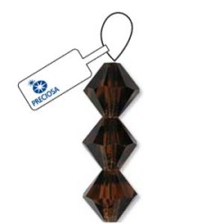 БИКОН 4 мм, 31 бр./ връзка  ОПУШЕН ТОПАЗ