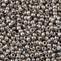 ROUND ROCAILLES Dark Metalic Silver 18542 ROUND ROCAILLES Dark Metalic Silver 18542