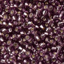 ROUND ROCAILLES  11/0 Amethyst Transparent Silverline 27010 ROUND ROCAILLES  11/0 Amethyst Transparent Silverline 27010