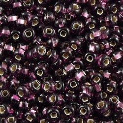ROUND ROCAILLES  Amethyst  Silverline  27060- 11/0 ROUND ROCAILLES  Amethyst  Silverline  27060- 11/0