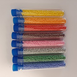 ROUND ROCAILLES 11/0 Set 8 Colours Opaque Luster - 50gr ROUND ROCAILLES 11/0 Set 8 Colours Opaque Luster - 50gr