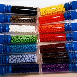 ROUND ROCAILLES 6/0 Opaque 14 Colours Set - 130 gr ROUND ROCAILLES 6/0 Opaque 14 Colours Set - 130 gr