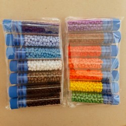 ROUND ROCAILLES 8/0 Opaque 14 Colours Set - 130 gr ROUND ROCAILLES 8/0 Opaque 14 Colours Set - 130 gr