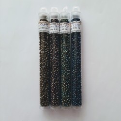 ROUND ROCAILLES 6/0 Set Iris 4 colours 80gr ROUND ROCAILLES 6/0 Set Iris 4 colours 80gr