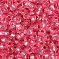 ROUND ROCAILLES 8/0 silverline pink 08275 ROUND ROCAILLES 8/0 silverline pink 08275