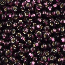 ROUND ROCAILLES  11/0 Amethyst Transparent Silverline 27080 ROUND ROCAILLES  11/0 Amethyst Transparent Silverline 27080