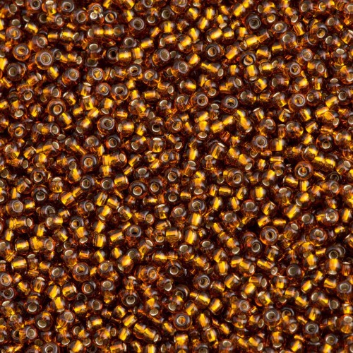 Кръгли 11/0 кафяво сребърен отвор 17110