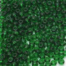 ROUND ROCAILLES  11/0 Transparent Dark Green 50060- 50gr. ROUND ROCAILLES  11/0 Transparent Dark Green 50060- 50gr.