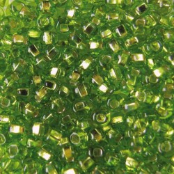 ROUND ROCAILLES  11/0 Green Silverline  57220 ROUND ROCAILLES  11/0 Green Silverline  57220
